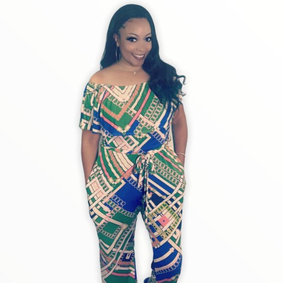 Off Shoulder One piece Jumpsuit - Picture 2 of 2